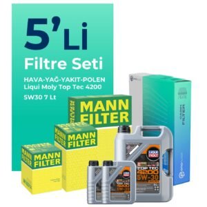 MANN BMW 7.30 Dizel xDrive Filtre Bakım Seti Liqui Moly Motor Yağlı (2012-2015) 5 Li