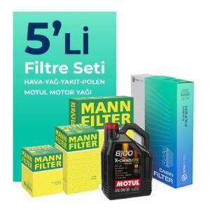 MANN BMW X1 1.6 Dizel Filtre Bakım Seti Motul Motor Yağlı (2017-2022) 5 Li