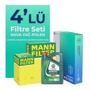 MANN Chevrolet Lacetti 1.4 Filtre Bakım Seti Castrol Motor Yağlı (2005-2014) 4 Lü