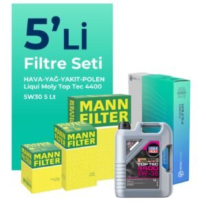 MANN Dacia Duster 1.5 Dizel Filtre Bakım Seti Liqui Moly Motor Yağlı (2010-2013) 5 Li