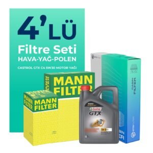 MANN Dacia Sandero 1.5 Dizel Filtre Bakım Seti Castrol Motor Yağlı (2012-2018) 4 Lü