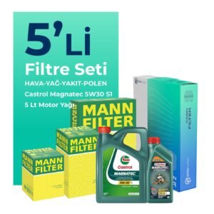 MANN Fiat Bravo 1.6 Dizel Filtre Bakım Seti Castrol Motor Yağlı (2007-2015) 5 Li