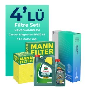 MANN Fiat Linea 1.6 Dizel Filtre Bakım Seti Castrol Motor Yağlı (2009-2017) 4 Lü