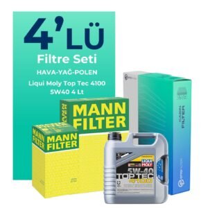 MANN Fiat Punto 1.2 Benzinli Filtre Bakım Seti Liqui Moly Motor Yağlı (2012-2017) 4 Lü