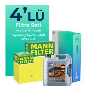 MANN Fiat Punto Evo 1.3 Dizel Filtre Bakım Seti Liqui Moly Motor Yağlı EURO 5 (2008-2015) 4 Lü