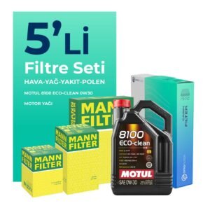 MANN Ford C-MAX 1.5 Dizel Filtre Bakım Seti Motul Motor Yağlı (2015-2019) 5 Li