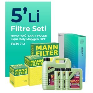 MANN Ford Connect 1.6 Dizel Filtre Bakım Seti Liqui Moly Motor Yağlı (2013-2018) 5 Li