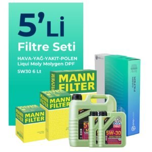 MANN Ford Connect 1.8 Dizel Filtre Bakım Seti Liqui Moly Motor Yağlı (2002-2013) 5 Li