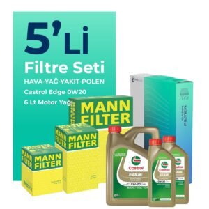 MANN Ford Focus 1.5 Dizel Manuel Filtre Bakım Seti Castrol Motor Yağlı (2018-2024) 5 Li