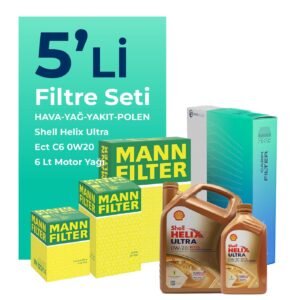 MANN Ford Kuga 1.5 Dizel Manuel Filtre Bakım Seti Shell Motor Yağlı (2019-2023) 5 Li