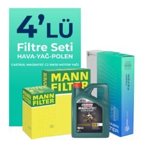 MANN Ford Mondeo 1.6 Dizel Filtre Bakım Seti Castrol Motor Yağlı (2015-2018) 4 Lü