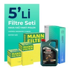 Mann Ford Ranger 2.0 EcoBlue Filtre Bakım Seti Castrol Motor Yağlı (2019-2022) 5 Li