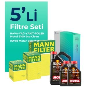 Mann Ford Ranger 2.0 EcoBlue Filtre Bakım Seti Motul Motor Yağlı (2019-2022) 5 Li
