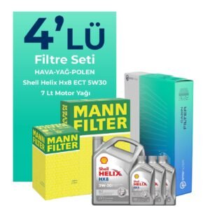 MANN Ford Ranger 2.5 Dizel Filtre Bakım Seti Shell Motor Yağlı (2006-2012) 4 Lü