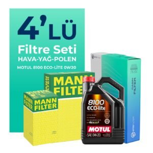 MANN Hyundai i10 1.2 Benzin Filtre Bakım Seti Motul Motor Yağlı (2020-2024) 4 Lü