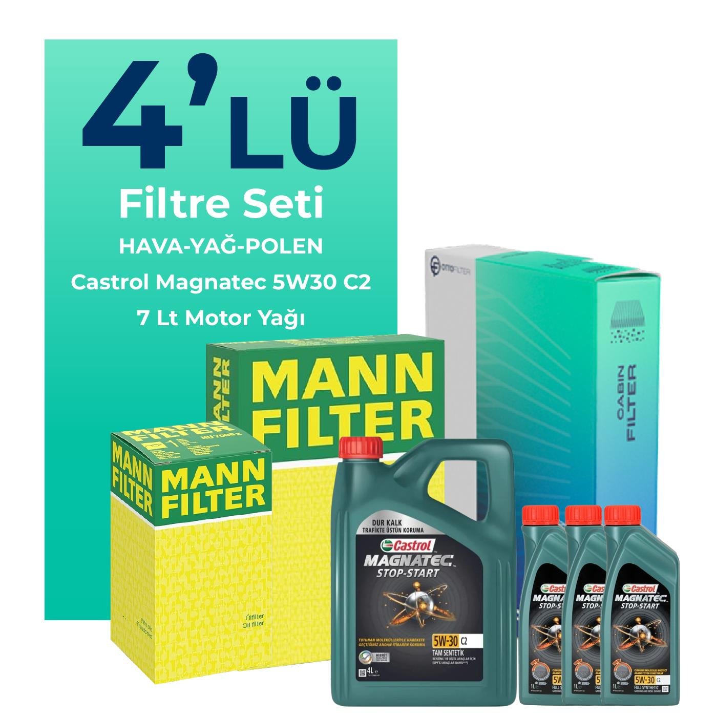 mann-kia-sorento-2-2-dizel-filtre-bakim-seti-castrol-motor-yagli-2010-2012-4-lu-107644