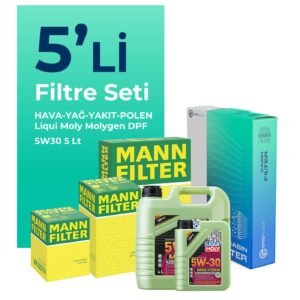 MANN Kia Soul 1.6 Dizel Filtre Bakım Seti Liqui Moly Motor Yağlı (2010-2014) 5 Li