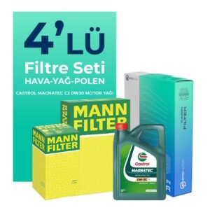 MANN Land Rover Discovery 2.0 Dizel Filtre Bakım Seti Castrol Motor Yağlı (2017-2022) 4 Lü