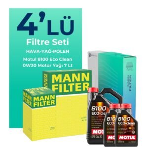 MANN Land Rover Discovery Sport 2.0 Dizel Filtre Bakım Seti Motul Motor Yağlı (2014-2021) 4 Lü