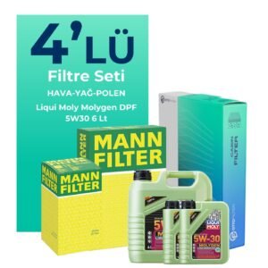 MANN Land Rover Evoque 2.0 Benzinli Filtre Bakım Seti Liqui Moly Motor Yağlı (2012-2018) 4 Lü