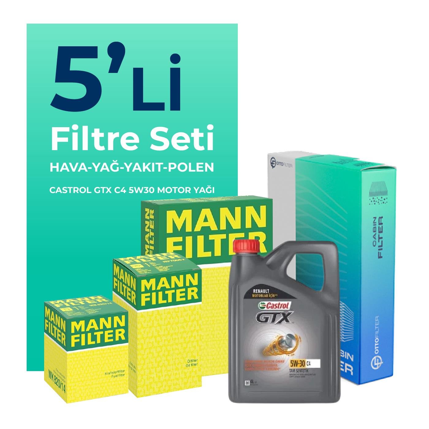 mann-mercedes-a180-dizel-filtre-bakim-seti-castrol-motor-yagli-2012-2018-5-li-58888