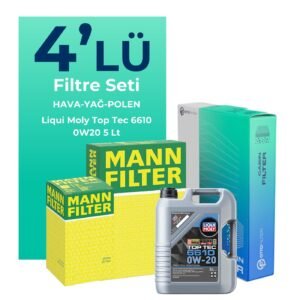 MANN Mercedes GLB200 Benzin Filtre Bakım Seti Liqui Moly Top Tec 6610 0W-20 5 Litre Motor Yağlı (2020-2025) 4 Lü