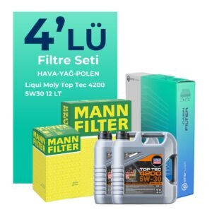 MANN Mercedes Sprinter 415 Dizel Filtre Bakım Seti Liqui Moly Top Tec 4200 5W-30 12 Litre Motor Yağlı (2009-2012) 4 Lü
