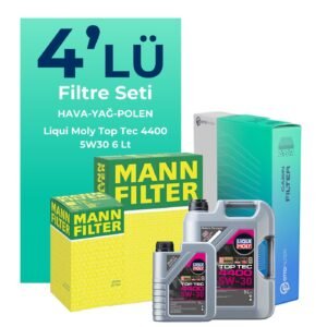 MANN Renault Express 1.5 Dizel Filtre Bakım Seti Liqui Moly Top Tec 4400 5W-30 6 Litre Motor Yağlı (2020-2025) 4 Lü