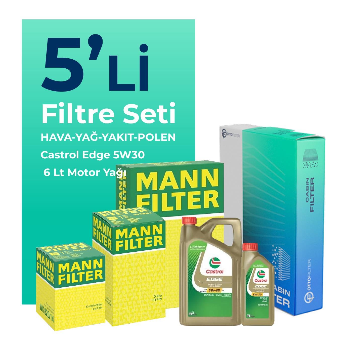 mann-volkswagen-touareg-3-0-dizel-filtre-bakim-seti-castrol-motor-yagli-2018-2023-5-li-107532