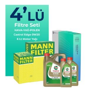 MANN Volvo XC40 2.0 Dizel Filtre Bakım Seti Castrol Motor Yağlı (2018-2023) 4 Lü