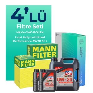 MANN Volvo XC90 2.0 Dizel D5 Filtre Bakım Seti Liqui Moly Motor Yağlı (2016-2019) 4 Lü