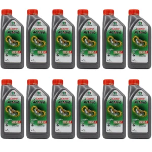 Castrol Actevo 20W40 4T 1 Lt 4 Zamanlı Motosiklet Yağı (12 Adet)