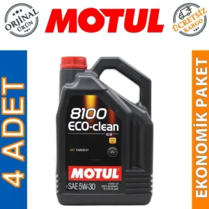 Motul 8100 Eco-Clean 5W30 5 Lt Tam Sentetik Motor Yağı (4 Adet)
