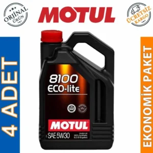 Motul 8100 Eco-Lite 5W30 5 Lt Tam Sentetik Motor Yağı (4 Adet)
