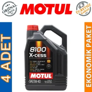 Motul 8100 X-Cess 5W40 5 Lt Tam Sentetik Motor Yağı (4 Adet)
