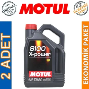 Motul 8100 X-Power 10W60 4 Lt Tam Sentetik Motor Yağı (2 Adet)