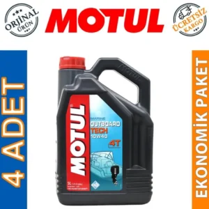 Motul Marine Outboard Tech 10W40 4T 5 Lt Tekne Motor Yağı (4 Adet) Üretim 2026