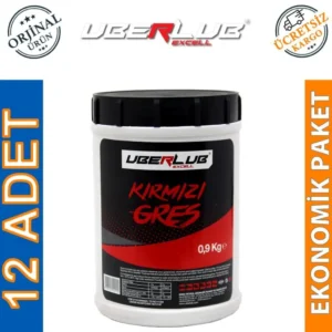 Uberlub Excell Kırmızı Gres 0.9 Kg Kalsiyum Sabunlu Gres (12 Adet)