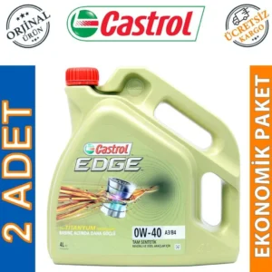 Castrol Edge 0W40 4 Lt Tam Sentetik Motor Yağı (2 Adet)