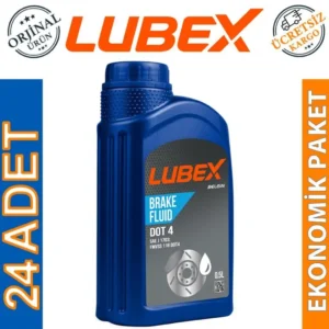 Lubex Brake Fluid DOT 4 Fren Hidrolik Yağı 500 Ml (24 Adet)