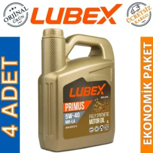 Lubex Primus MB-LA 5W40 4 Lt Tam Sentetik Motor Yağı (4 Adet)