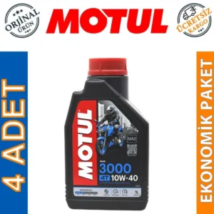 Motul 3000 10W40 4T 1 Lt 4 Zamanlı Motosiklet Yağı (4 Adet) Motor Yağı Üretim 2026