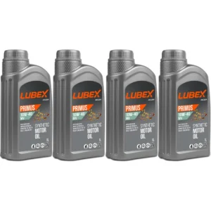 Lubex Primus MV 10W40 1 Lt Sentetik Motor Yağı (4 Adet)