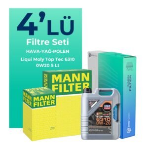MANN Alfa Romeo Tonale 1.5 Hybrid Filtre Bakım Seti Liqui Moly Motor Yağlı (2022-2024) 4 Lü