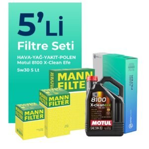MANN BMW 1.16D Filtre Bakım Seti Motul Motor Yağlı (2015-2019) 5 Li