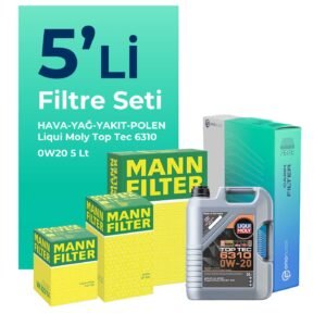 MANN Fiat Egea 1.3 Dizel Filtre Bakım Seti Liqui Moly Motor Yağlı (2019-2023) 5 Li