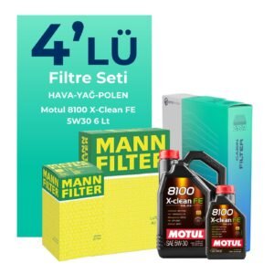 MANN Renault Captur 1.3 Benzin TCe Filtre Bakım Seti Motul Motor Yağlı (2020-2024) 4 Lü